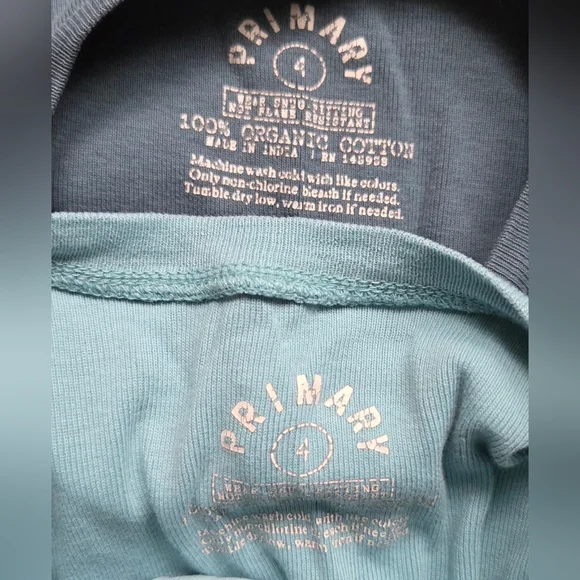 Primary Organic Zip Romper Bundle, Toddler Size 4 Pajamas - Picture 9 of 10